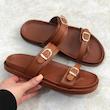 صندل زارا دو سگک زنانه و دخترانه مشکی و عسلی