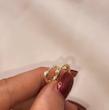 گوشواره حلقه طرح طلا