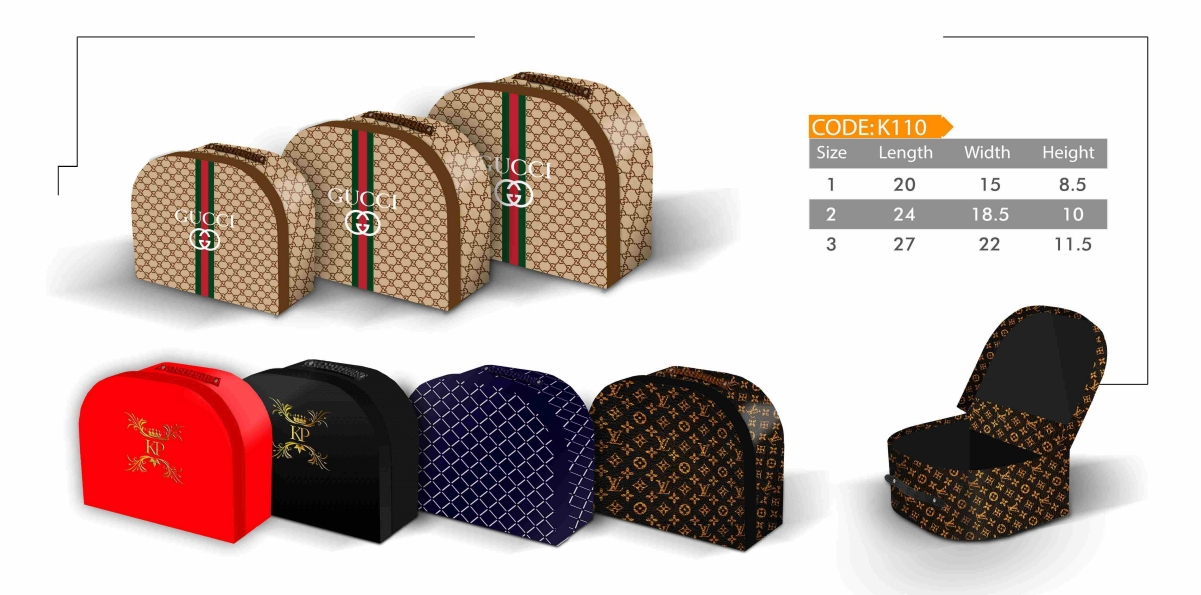 باکس مقوایی مدل چمدانی