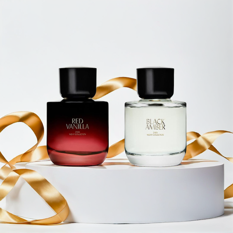 عطر رد وانیلا و بلک امبر زارا بسته بندی دو عددی RED VANILLA 90 ML + BLACK AMBER 90 