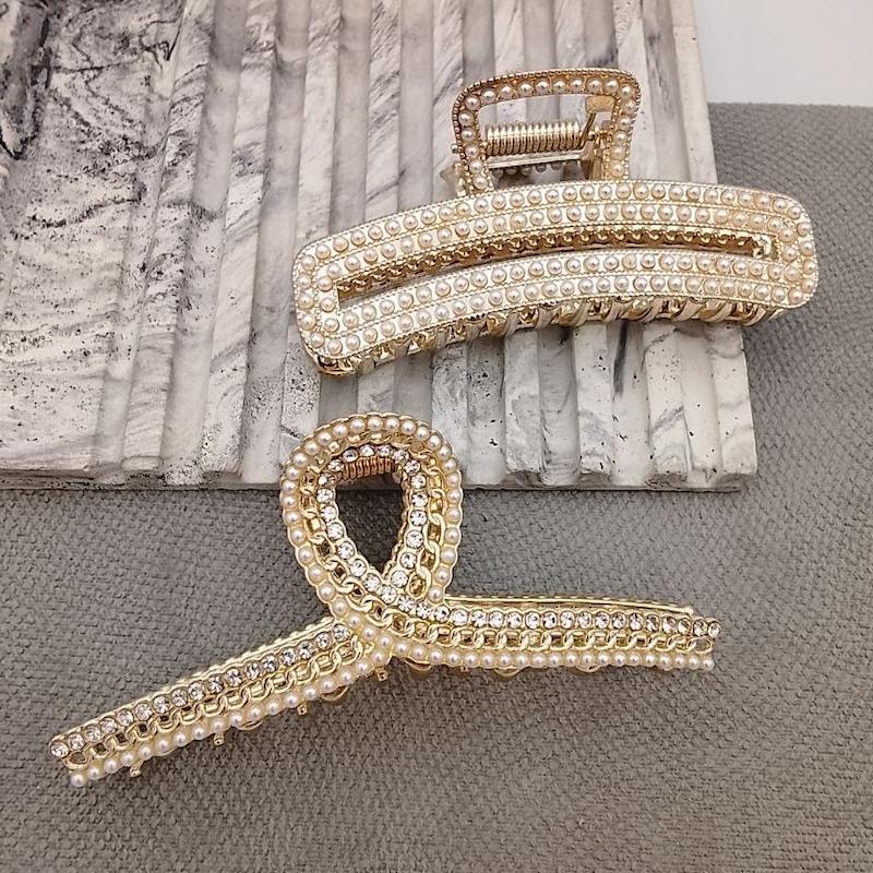 کلیپس مو استیل مرواریدی 