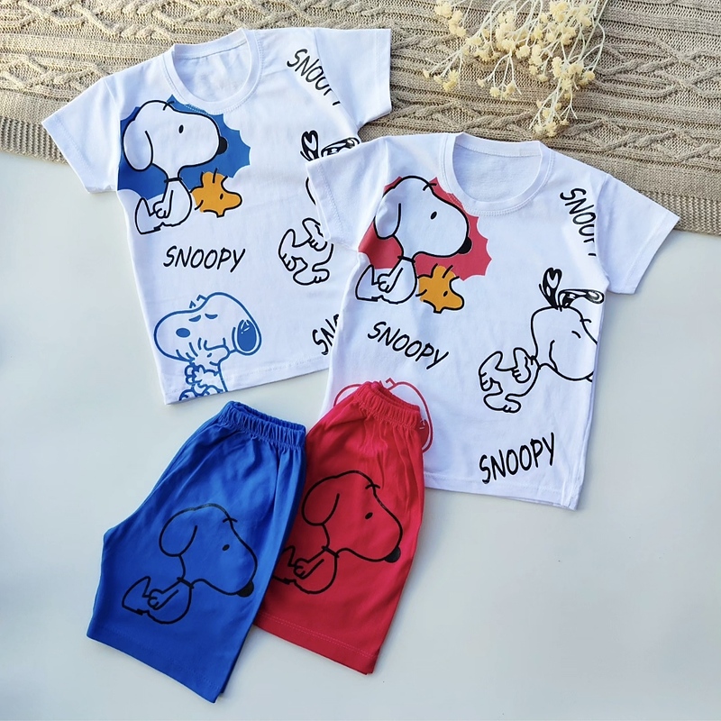 ست تیشرت شلوارک اسنوپی کد 973