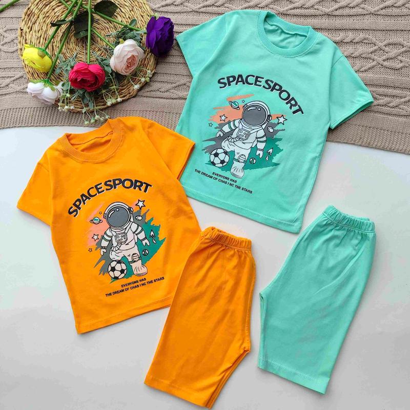 ست تیشرت شلوارک فضانورد کد 3614