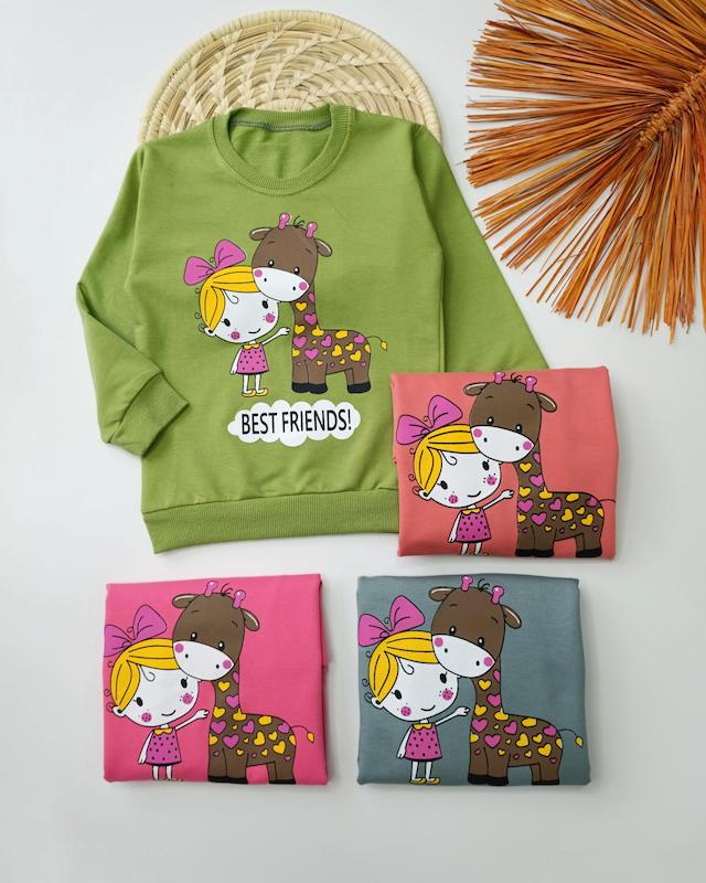 بلوز تک دختر‌ و زرافه کد 4469