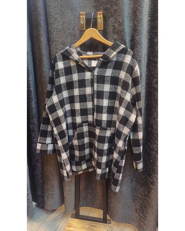 شکت پشمی جلو زیپ کلاه دار سایز بزرگ فوتر