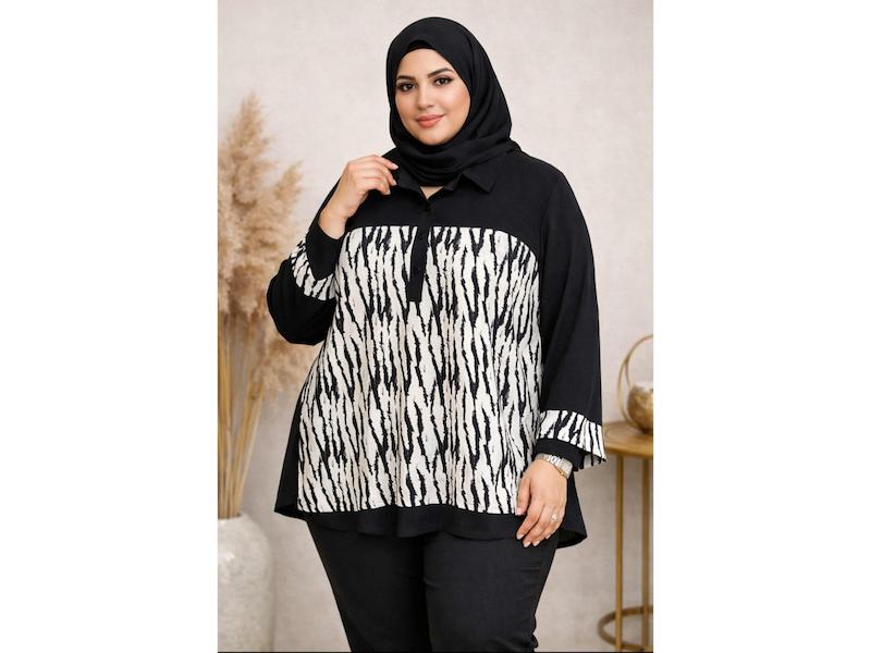 شومیز طرح دار سایز بزرگ ۴۸ تا۶۴