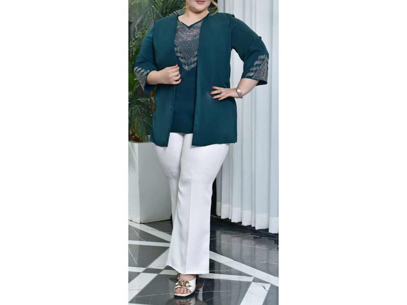 شومیز کتی نگین دار سایز بزرگ بیگ سایز قواره دار ۵۰تا۶۲