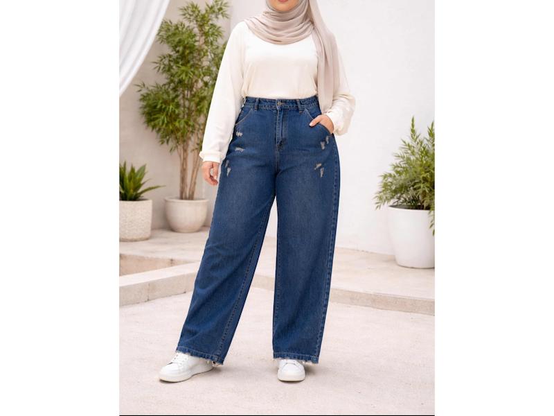 شلوار جین سایز بزرگ نیم بگ ۵۰تا۶۰