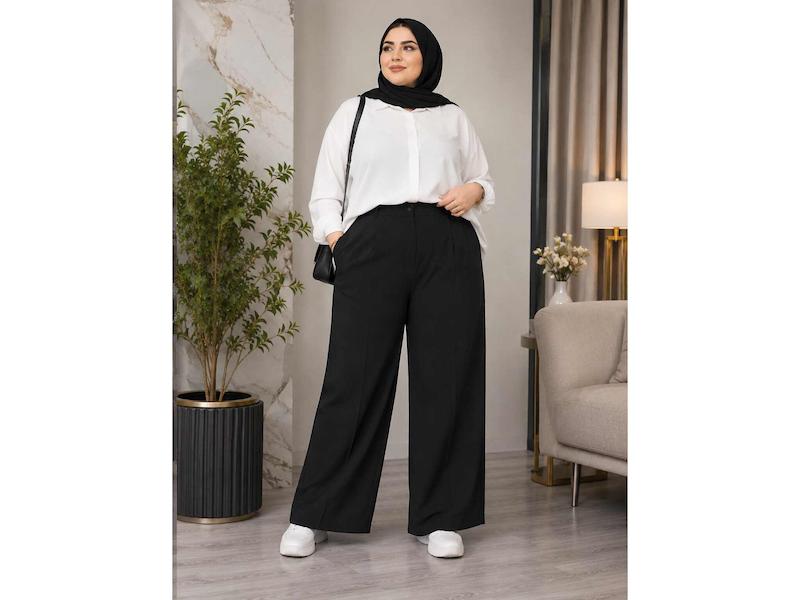 شلوار کرپ ریزشی سایز بزرگ ۵۰تا۶۴