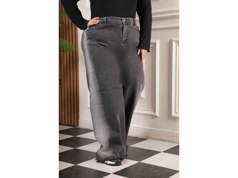 شلوار شافل بگ سایز بزرگ زغالی