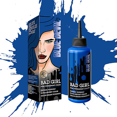 رنگ مو فانتزی بد گرل (BAD GIRL) رنگ BLUE DEVIL