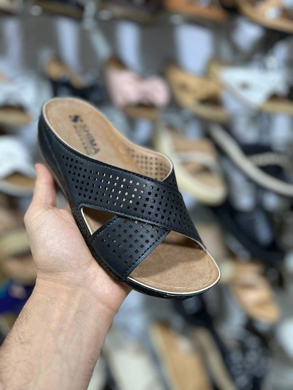 دمپایی زنانه طبی شیما مدل مروارید مخصوص خار پاشنه