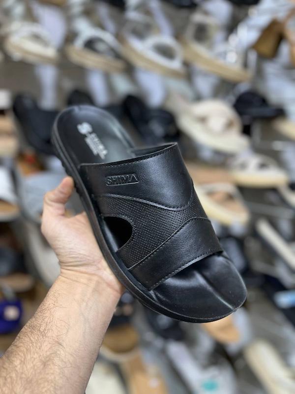 صندل بزرگپا مردانه شیما مدل رندال صندل طبی چرمی بزرگ پا سایز ۴۵،۴۶،۴۷