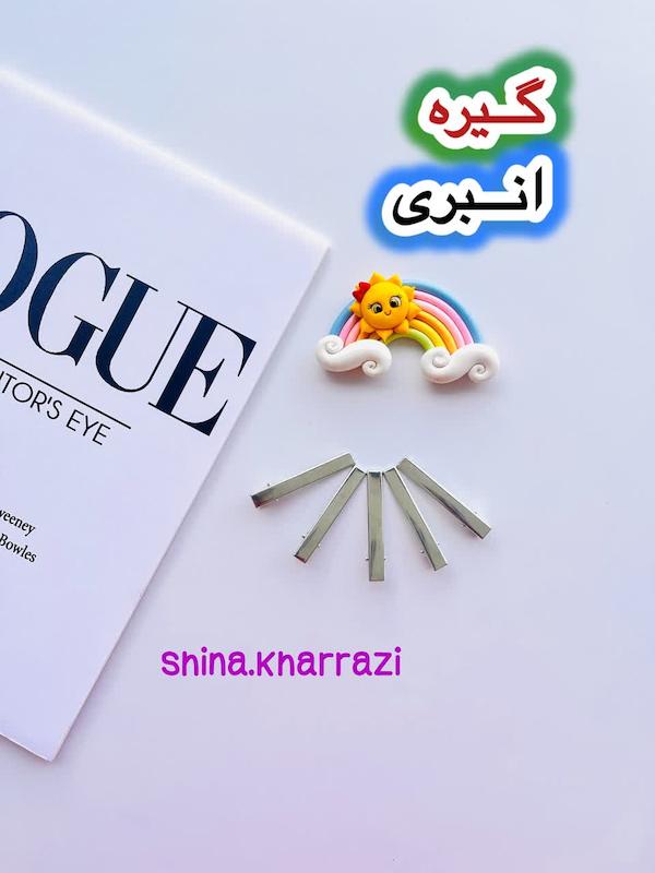 گیره گل سر 4/5سانتی بسته10عددی نقره ای 