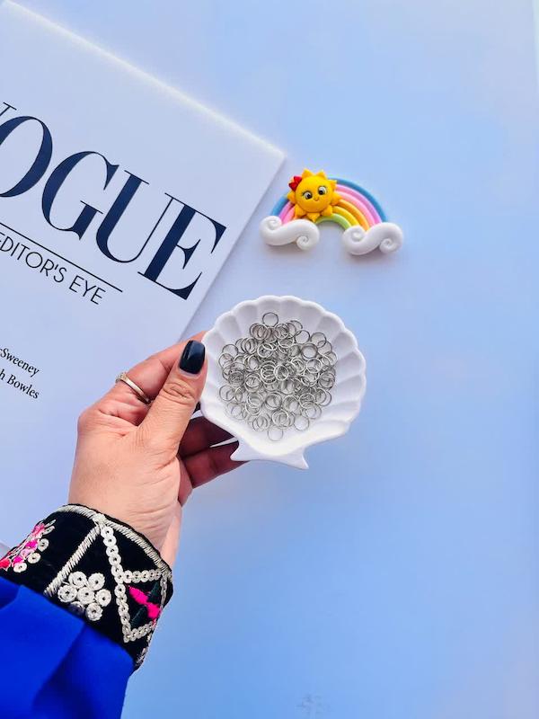 حلقه اتصال سایز9میل نقره ای 20گرم 