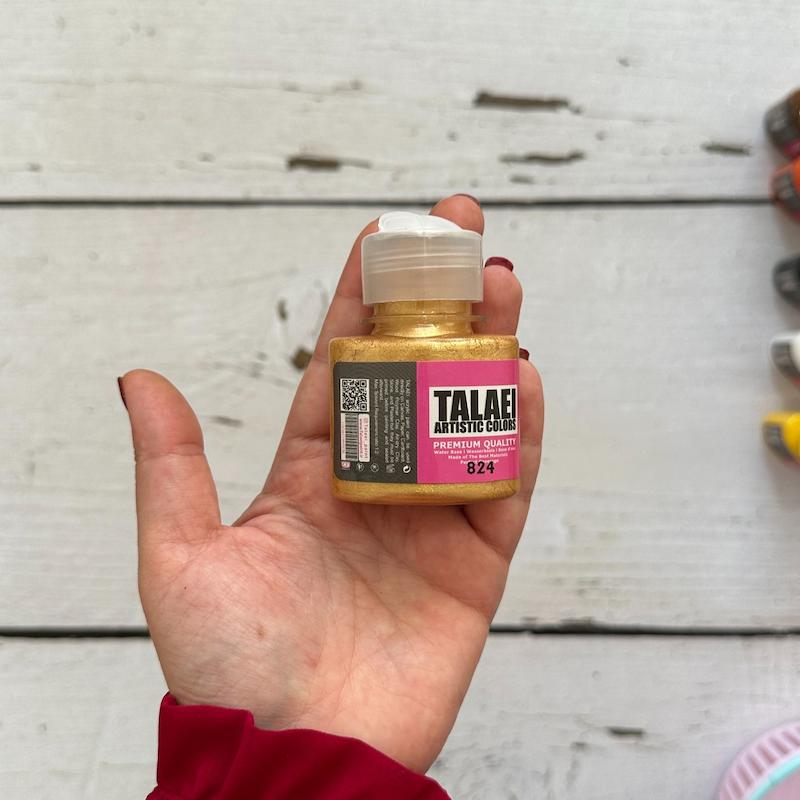 رنگ اکرولیک برند طلایی رنگ طلایی کد۸۲۴