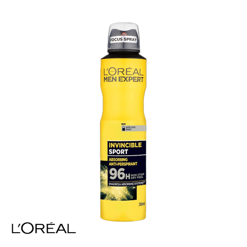 اسپری ضد تعریق مردانه لورال Loreal مدل INVINCIBLE SPORT