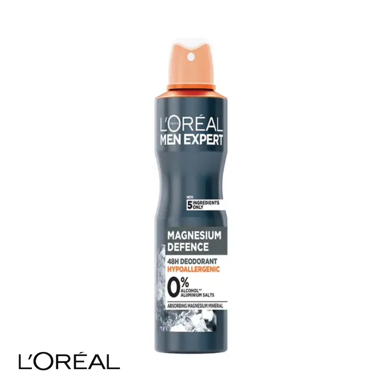 اسپری ضدتعریق مردانه لورال Loreal مدل Magnesium Defence