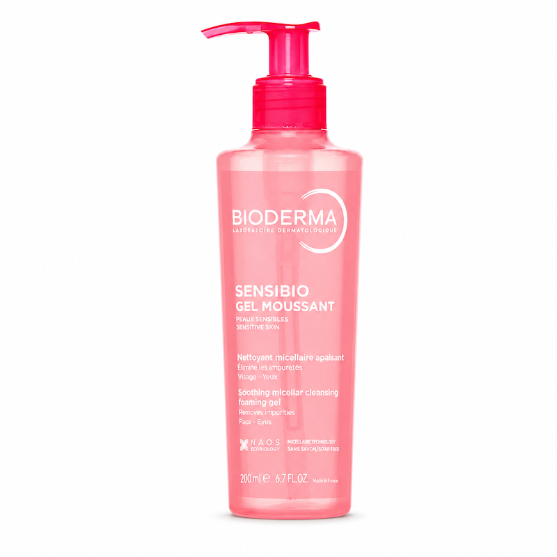 ژل شستشوی صورت بایودرما مدل سنسیبیو پوست خشک و حساس Bioderma Sensibio facial cleansing gel for dry and sensitive skin