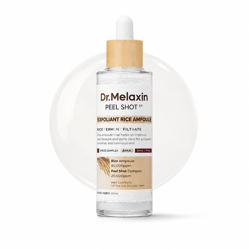 آمپول/پیل شات لایه‌بردار و روشن‌کننده برنج دکتر ملاکسین DR MELAXIN Peel Shot Glow White Rice