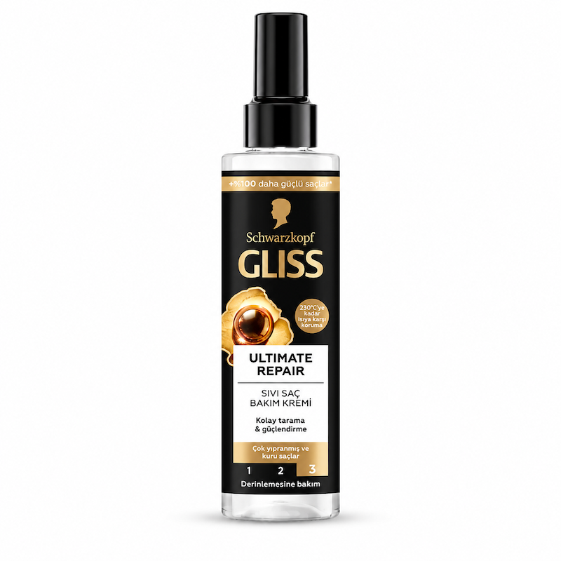 اسپری دوفازمراقبت مو و ضد ریزش و مناسب موهای آسیب‌دیده گلیس Ultimate Repair Anti-Loss Hair Spray Schwarzkopf Gliss