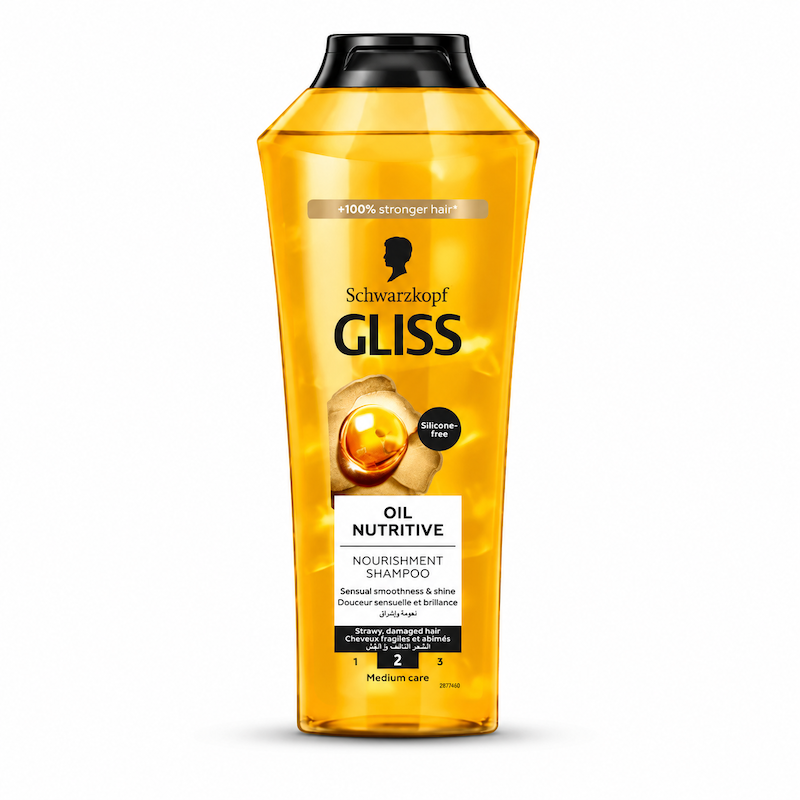 شامپو موی آسیب‌دیده و تقویت کننده گلیس Gliss Oil Nutritive strengthener shampoo Schwarzkopf