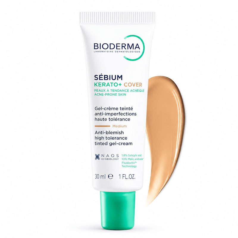 ژل کرم ضد جوش رنگی سبیوم بایودرما BIODERMA SEBIUM KERATO + COVER ANTI BLEMISH TINTED GEL CREAM