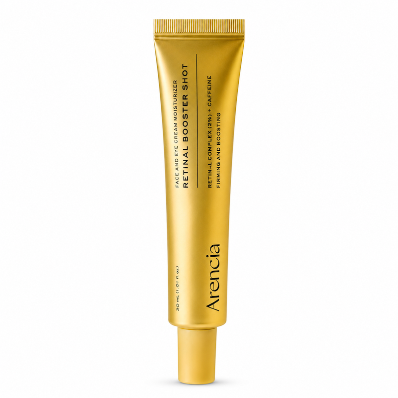 بوستر شات رتینال و کافئین ضدچروک و بستن منافذ آرنسیا Retinal Booster Shot Face & eye Arencia