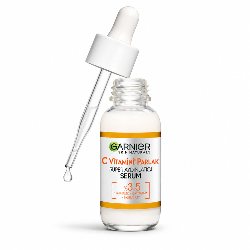 سرم پوست روشن کننده ویتامین سی گارنیر Vitamin C Liquid lightening skin serum Garnier