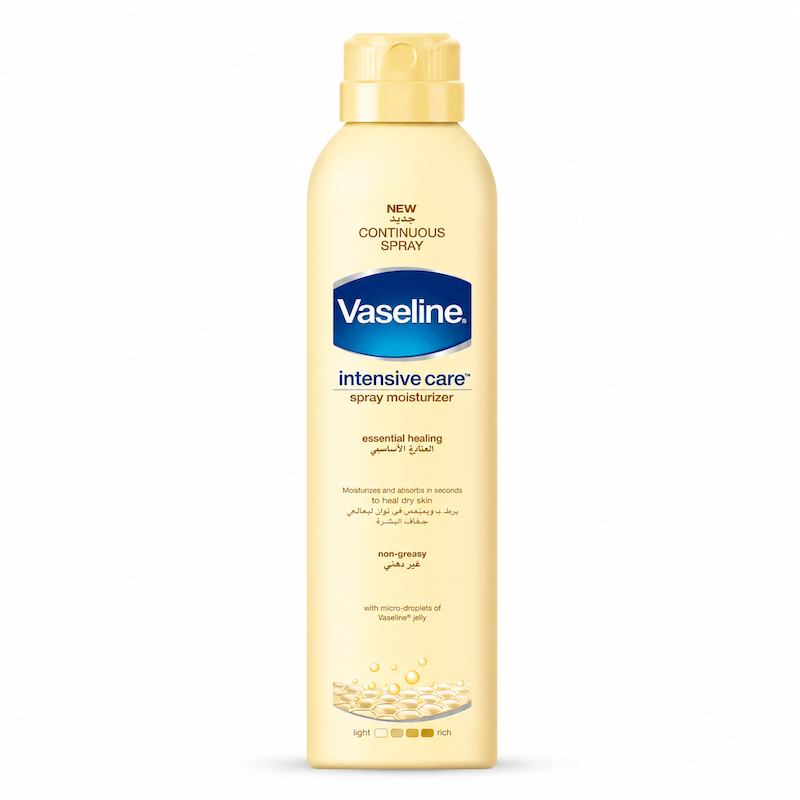 اسپری مرطوب‌کننده بدن انواع پوست وازلین Essential Healing all skin types Spray moisturizer Vaseline