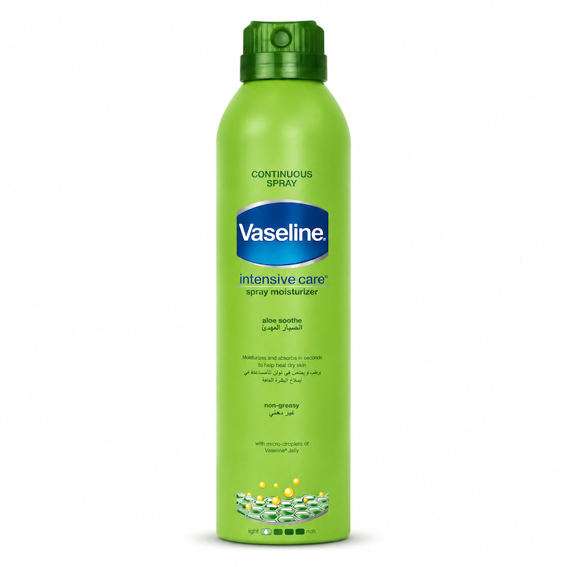 اسپری مرطوب‌کننده بدن وازلین aloe soothe all skin types Spray moisturizer Vaseline