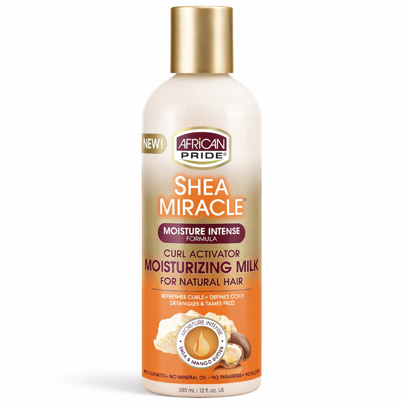 نرم کننده اکتیویتور مو فر افریکن پراید SHEA MIRACLE SHEA&MANGO BUTTER - 355ML)