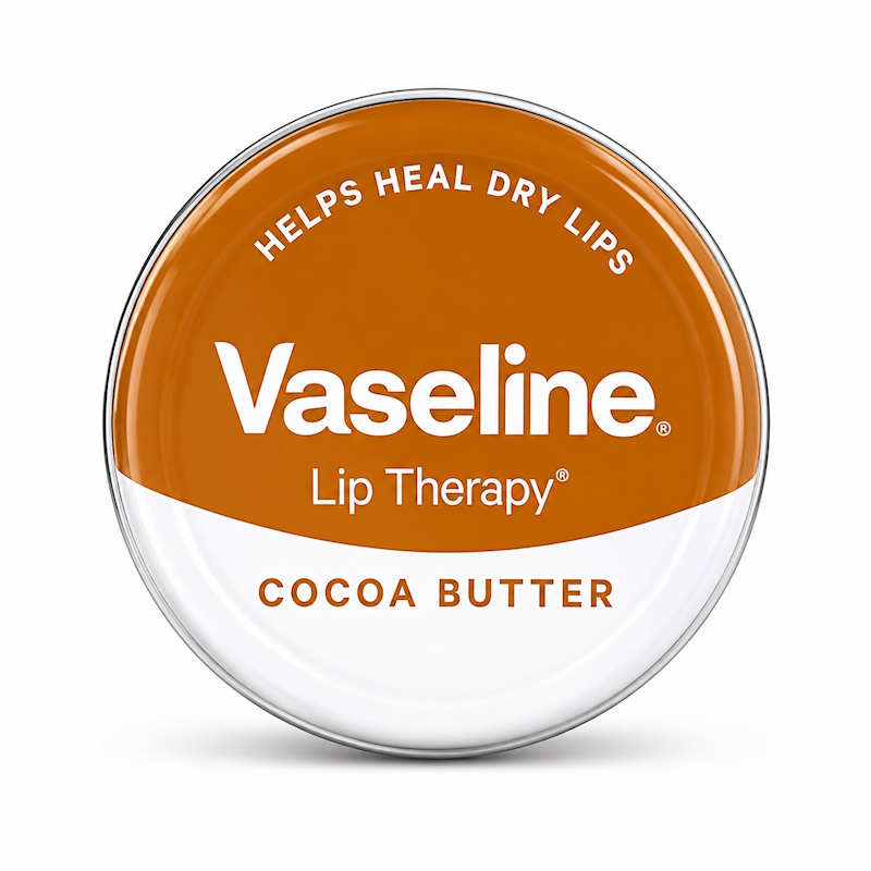 بالم لب کاکائو باتر براق نرم کننده وازلین COCOA BUTTER Conditioner Radiant lip balm Vaseline