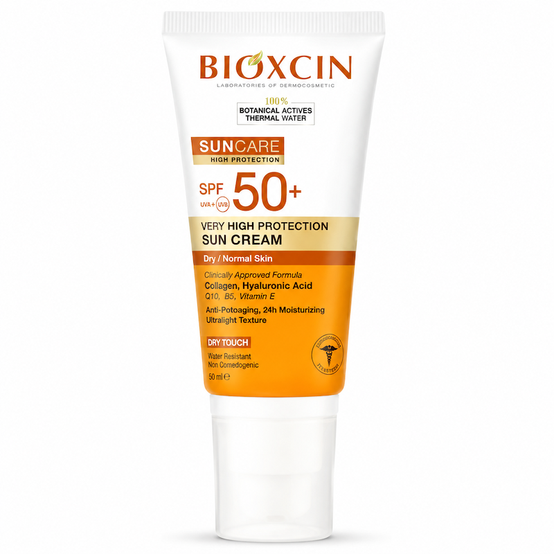 كرم ضد آفتاب بي رنگ پوست نرمال و خشك بيوكسين Bioxsin Sun Care Tinted Sunscreen High Protection +50