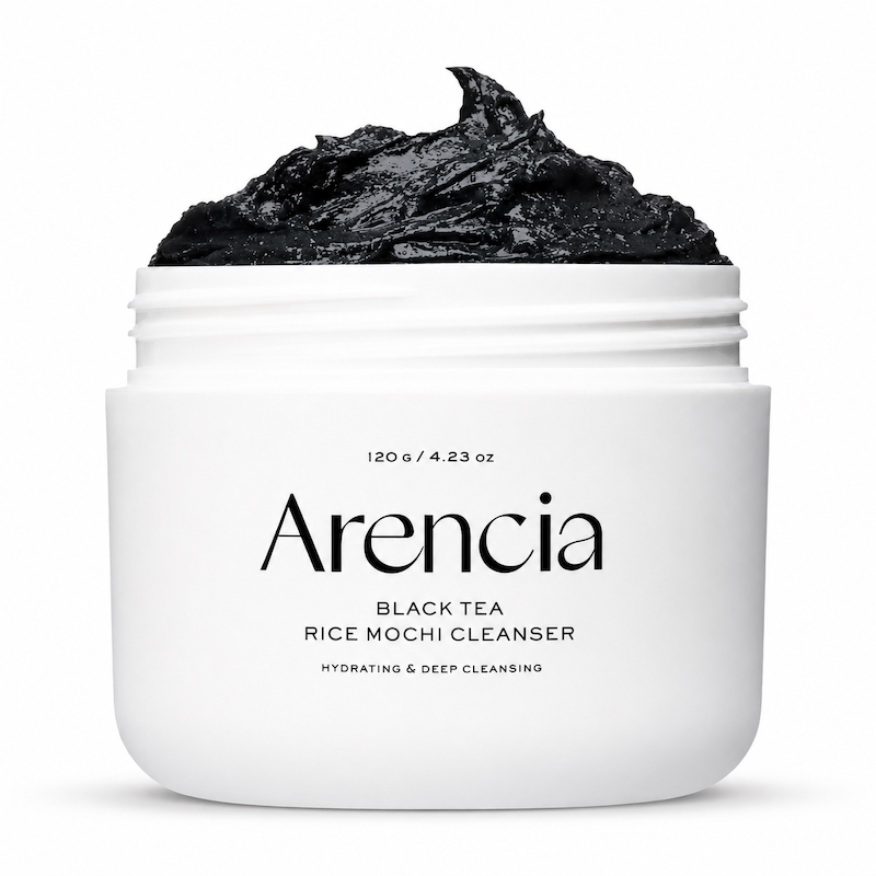 شوینده موچی زغال و چای سیاه آرنسیا ARENCIA BLACK TEA RICE MOCHI CLEANSER