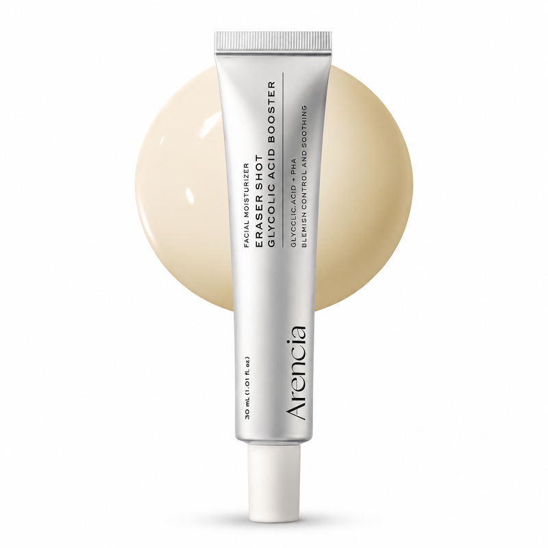 سرم بوستر گلایکولیک اسید لایه بردار و رفع منافذ آرنسیا Eraser Shot Glycolic Acid Booster Arencia