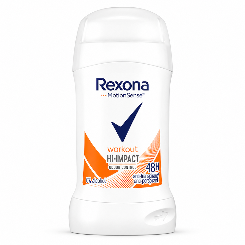 استیک ضد تعریق جامد ورک اوت فاقد الکل زنانه رکسونا Workout Pressed powder No alcohol stick deodorant Women Rexona
