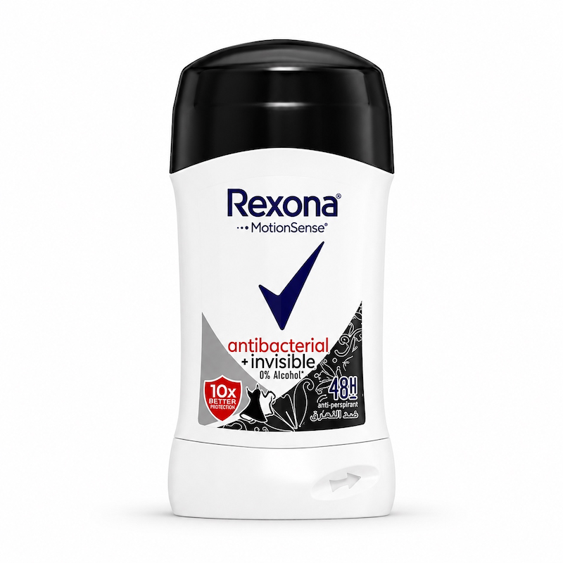 استیک ضد تعریق جامد اینویزیبل انتی باکتریال زنانه رکسونا invisible Pressed powder Anti bacterial stick deodorant Women Rexona