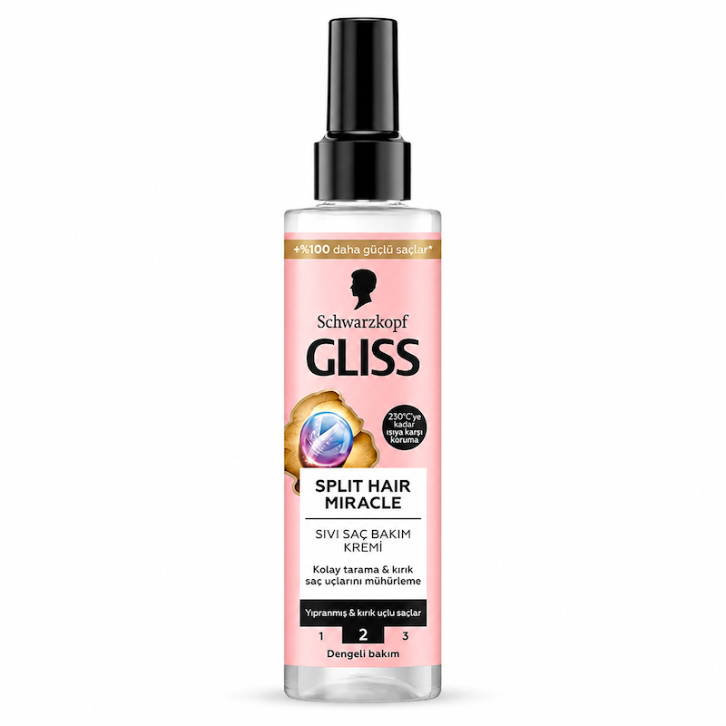 اسپری دوفاز مراقبت مو ترمیم کننده اسپلیت هر میراکل شوارتزکف گلیس Split Hair Miracle Repair Hair Spray Schwarzkopf Gliss