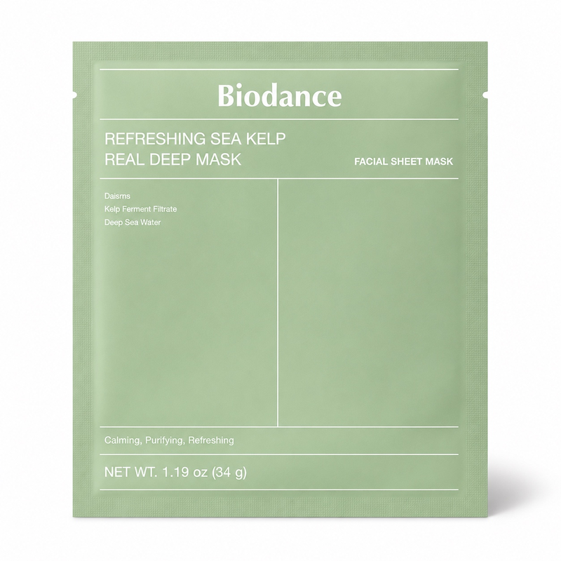 ماسک صورت رفرشینگ سی کلپ بایودنس refreshing sea kelp facial mask Biodance