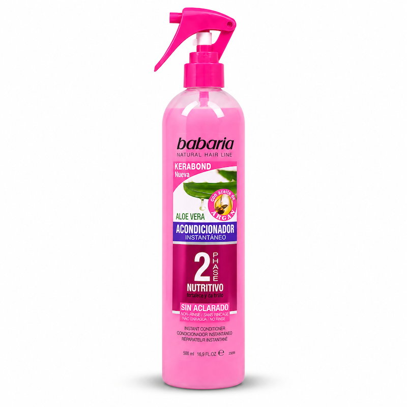 اسپری نرم کننده دو فاز آلوئه ورا باباریا two phase AloeVera conditioner spray Babaria