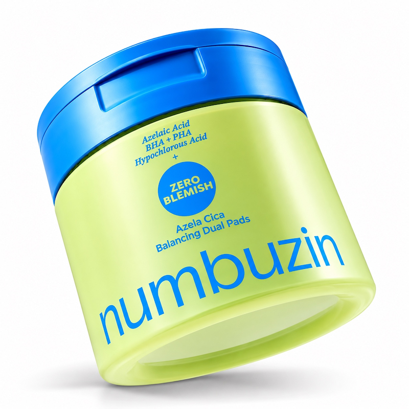 پد دوطرفه متعادل کننده آزلا و سیکا ضدجوش نامبوزین numbuzin No.0 Zero Blemish Azela Cica Balancing Dual Pads