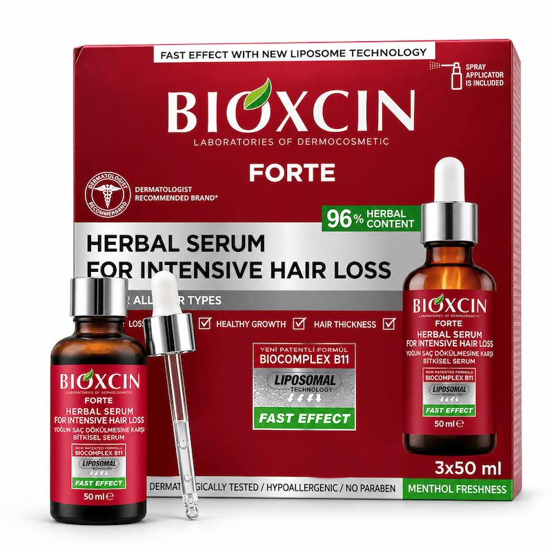 پک سرم مراقبت مو ضد ریزش فورت بیوکسین Forte Anti-loss Hair Serum Bioxcin