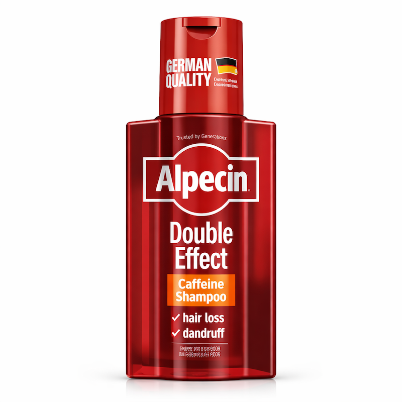 شامپو ضد شوره و ریزش کافئین آلپسین مدل Double Effect