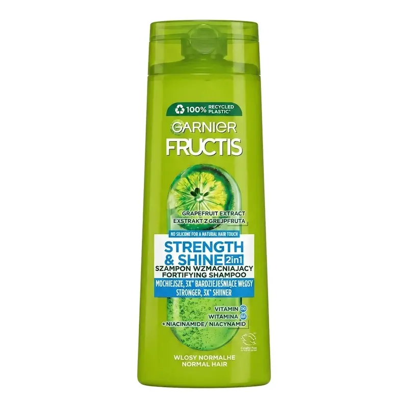 شامپو تقویت‌کننده و براق کننده گارنیر Garnier مدل Strength & Shine 2in1