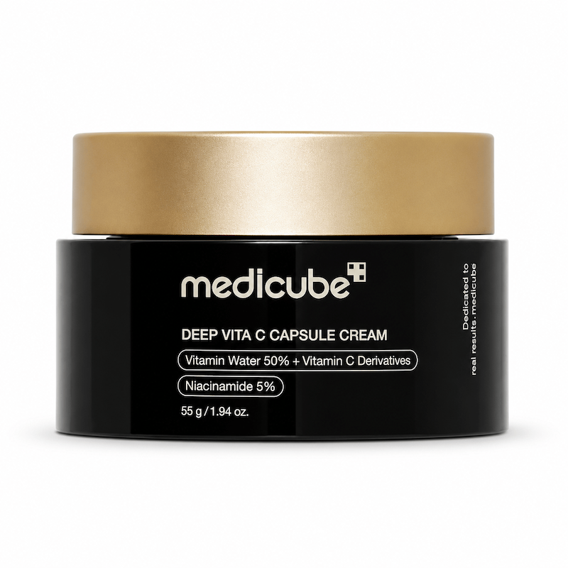 کرم کپسولی ضد چروک و سفت کننده ویتامین سی مدیکیوب MEDICUBE deep vita c capsule cream