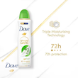 اسپری ضد تعریق داو Dove ۷۲ ساعته مدل Advanced Care Cucumber & Green Tea Anti-Perspirant