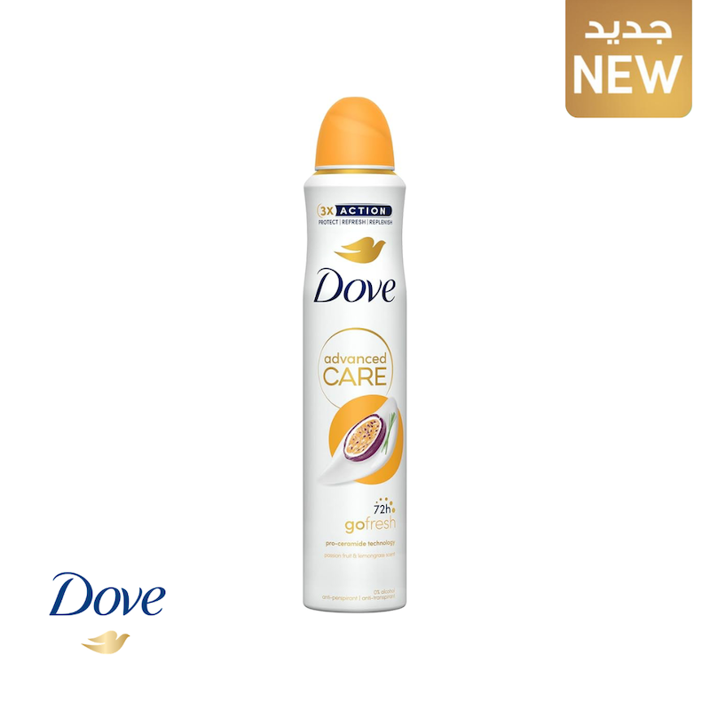 اسپری ضد تعریق داو Dove ۷۲ ساعته مدل Advanced Care Passion Fruit