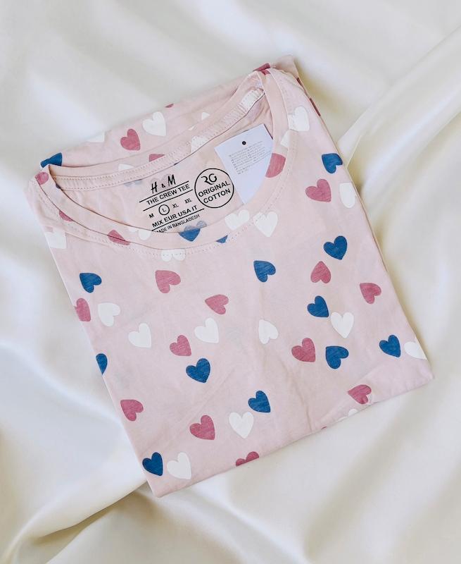 تیشرت h&m طرح قلب