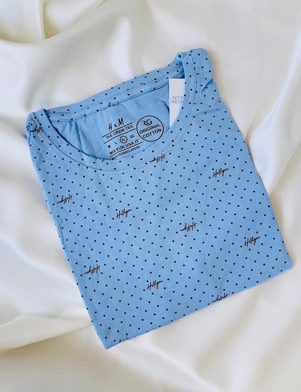 تیشرت H&M رنگ زمینه آبی